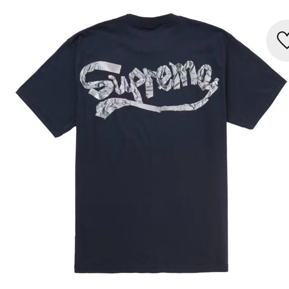 Supreme tape tee navy xl
